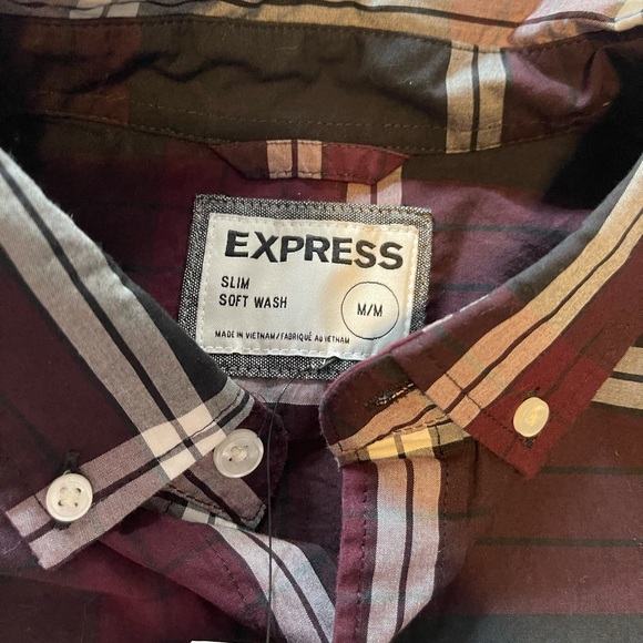 Express Men’s Plaid Shirt - Picture 2 of 6